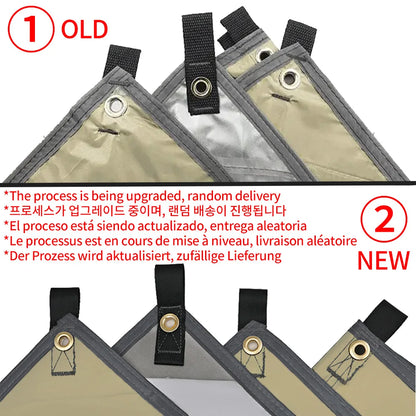 Waterproof Camping Tarp Shelter with Poles Rope Pegs 5x3m 4x3m