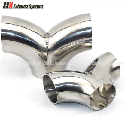 Car Exhaust Muffler Pipe 304 Stainless Steel I Y Tee Connector 19-76mm Welding