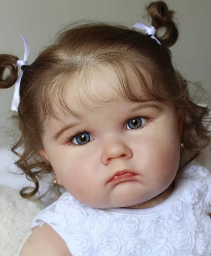 BZDOLL Realistic 60cm 24inch Soft Silicone Reborn Baby Doll With 3D-painting Skin and Vascular Vein Handmade Girl Birthday Gift-EXPROTAS