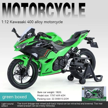 1:12 Kawasaki Motorcycle Die-cast Model - Sound & Light Effects - Authentic Details - Fun for Kids & Motorcycle Lovers-EXPROTAS