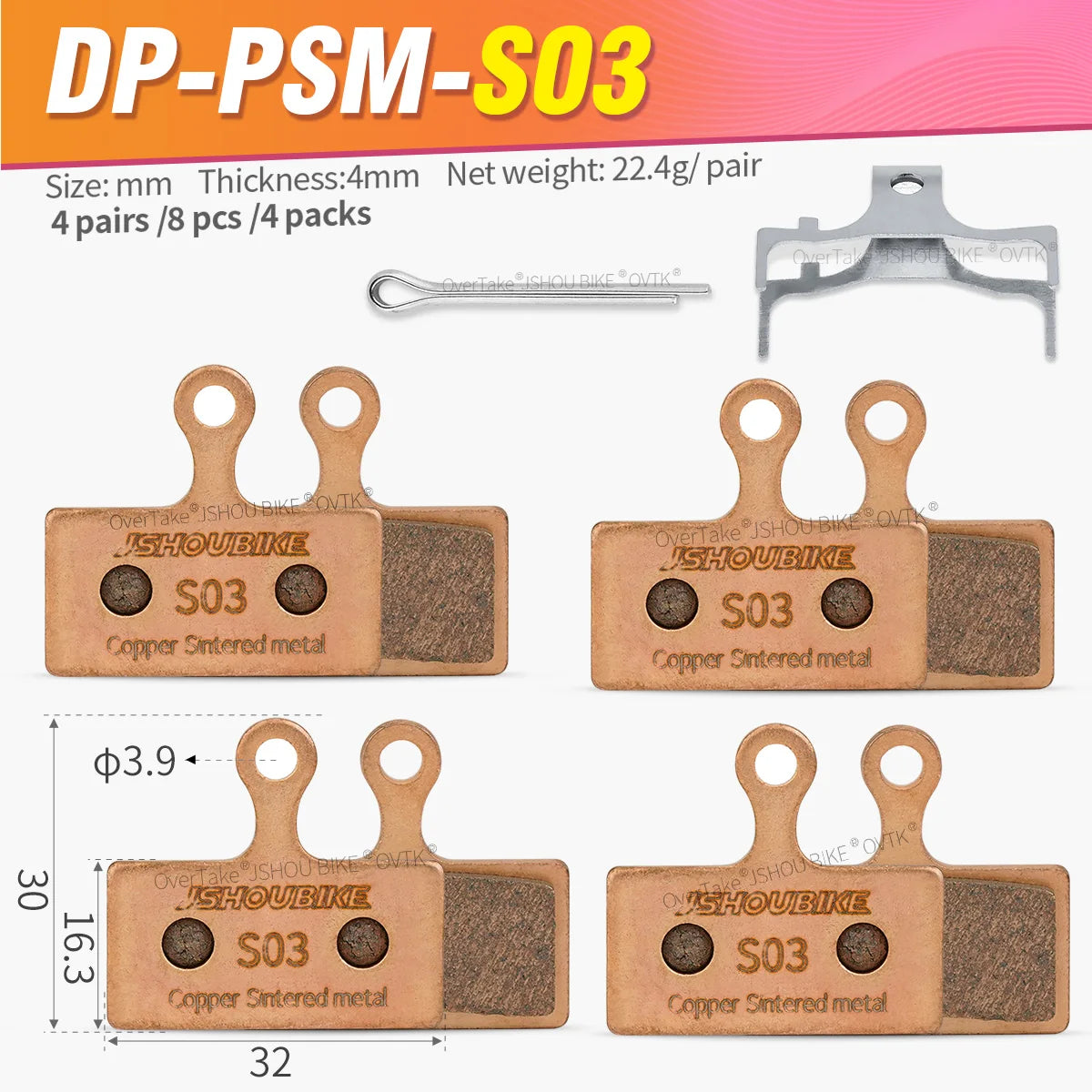 Shimano XT XTR SLX Deore Sintered Metal Brake Pads for BR-M8000 M9000 M7000