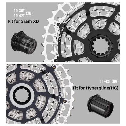 SPEDAO 11 Speed MTB Cassette HG 10–36T 10–42T CNC Compatible Shimano M8000 - EXPROTAS