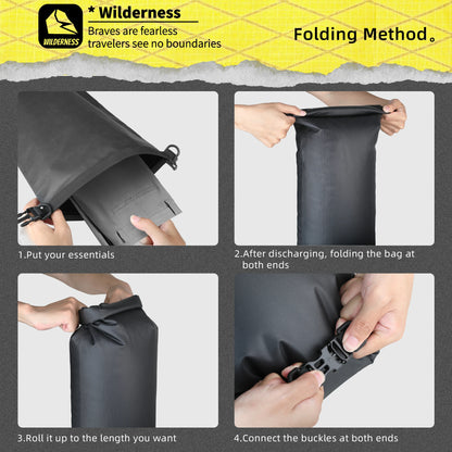 Rhinowalk Bicycle Handlebar Bag 8–13L Waterproof Front Dry Bag Set for MTB Road Gravel Bike