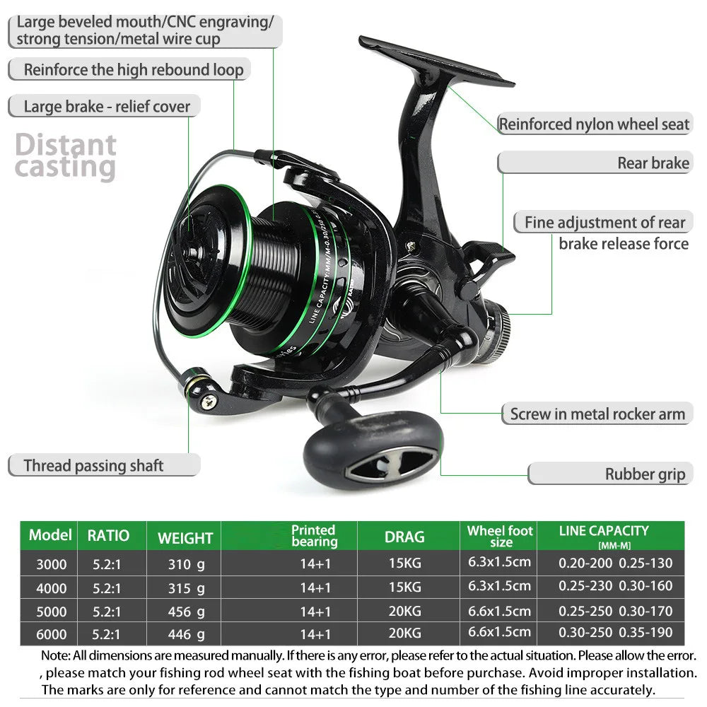 EXPROTAS Design Fishing Reel Spinning Feeder Carp Fishing Gear