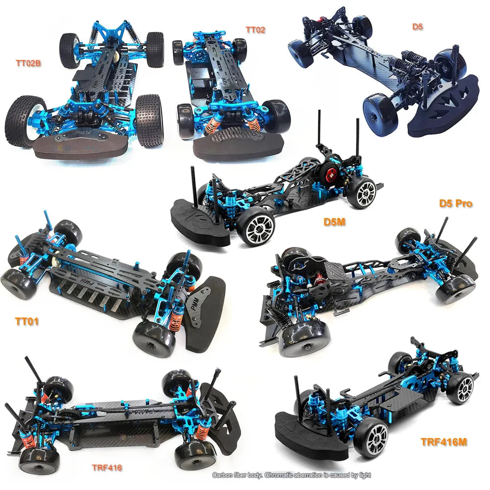 Tamiya Sakura TT02B TT02 TT01 D5 D5S TRF416 1:10 4WD RC Car Carbon Fiber Frame Al Alloy DIY Model Drift Racing Upgrade Parts KIT-EXPROTAS
