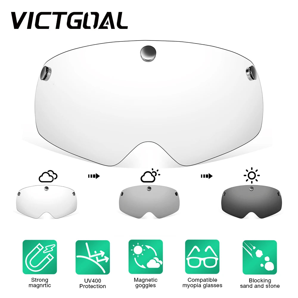 VICTGOAL Cycling Helmet Photochromic Lens Magnetic Lenses Bicycle Eye Polarized Goggles Sports Glasses MTB Road Bike Accessories-EXPROTAS
