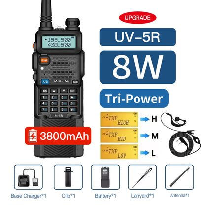 Baofeng Walkie Talkie UV5R 8W Dual Band Two-Way Radio 128CH VHF UHF