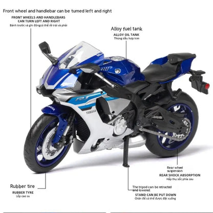 1:12 Scale Motorcycle Model Die Cast Metal with Plastic Parts Motorcycle 2020 YAMAHA YZF-R6-EXPROTAS