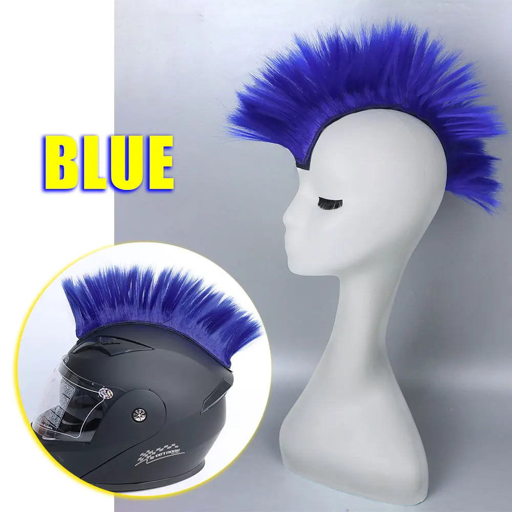 Helmet Wig Synthetic Cockscomb Decoration for Motocross Full Face Helmet
