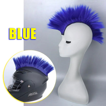 Helmet Wig Synthetic Cockscomb Decoration for Motocross Full Face Helmet