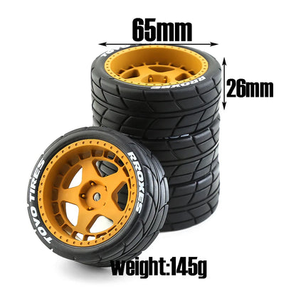 4Pcs RC Car Accessories Tyres for HPI TT02 XV0 Rally Drift Parts