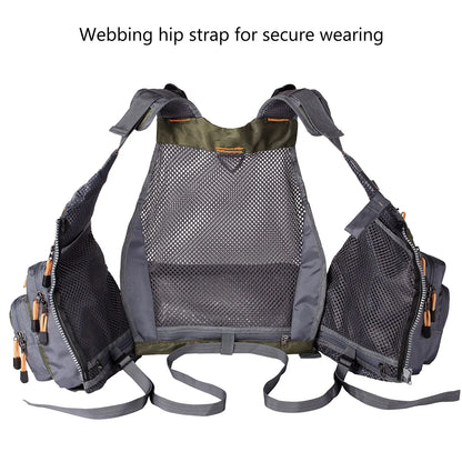 Breathable Fly Fishing Vest Adjustable Outdoor Tackle Storage Waistcoat