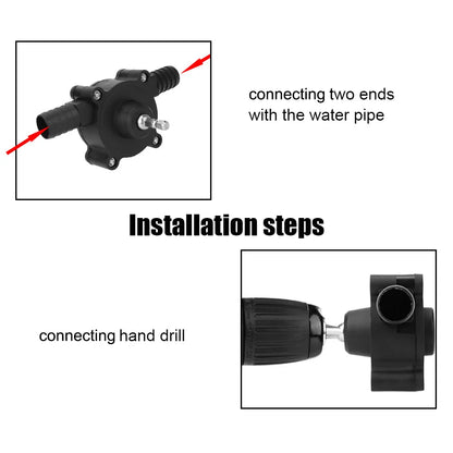 Electric Drill Pump Portable Self Priming Oil Water Transfer 20-30L/min
