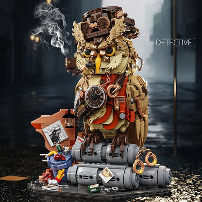 1200+pcs Owl Detective Magic Animal Building Blocks MOC Creative DIY Model Toy Gift