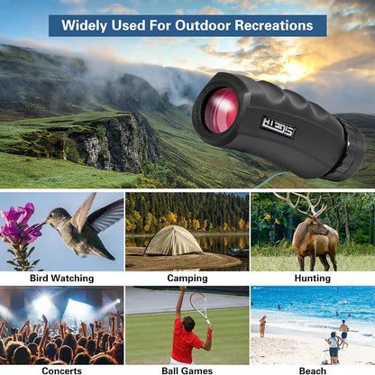 8x25 HD Monocular Telescope Waterproof Pocket Scope Bird Watching Hiking