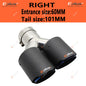 EPLUS Car Carbon Fiber Matte Muffler Tip Y Shape Double Exit Exhaust Pipe Mufflers Nozzle Decoration Universal Stainless Blue-EXPROTAS
