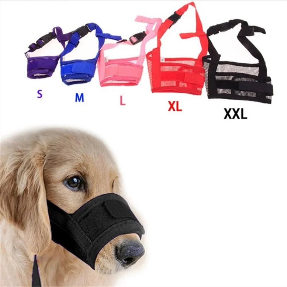 Adjustable Mesh Dog Muzzle Breathable Safety Anti-Barking Pet Cover