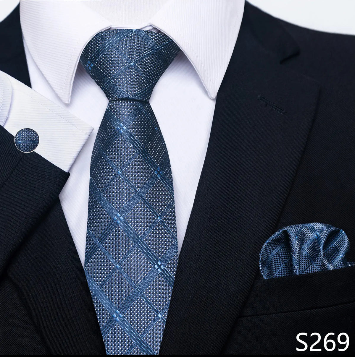 EXPROTAS Tie Pocket Square 8cm Wedding Formal Men’s Accessories