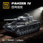 WW2 German Panzer IV Tank Building Blocks Military Vehicle Brick Model Set