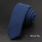 Men Necktie Wool Slim Brown Handmade Casual Ties Accessories