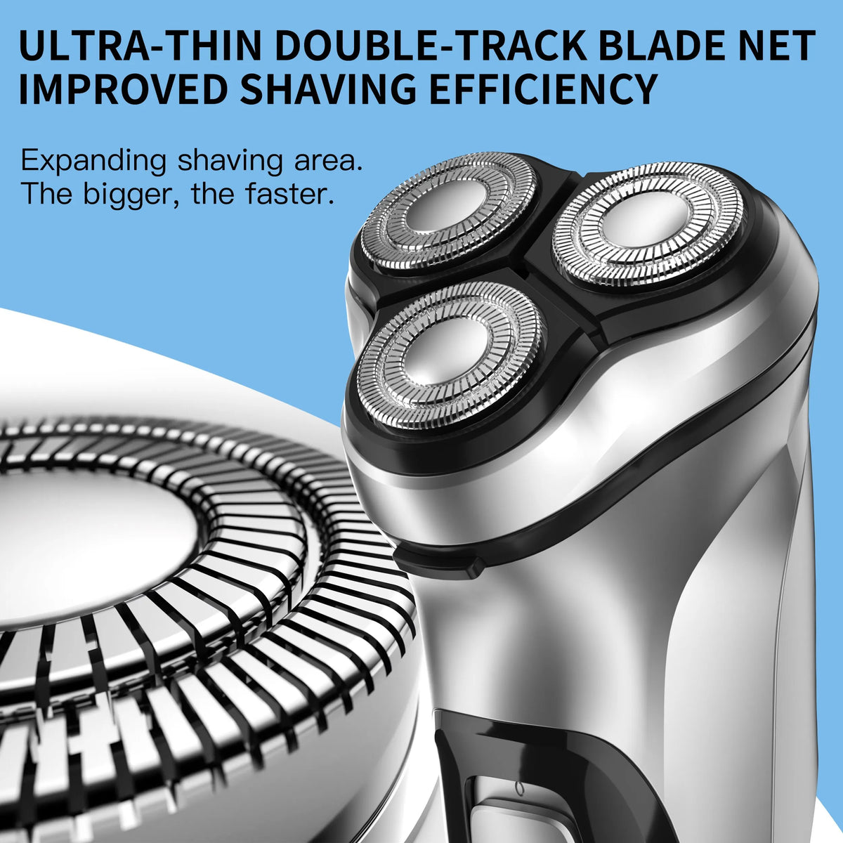 3D Floating Blade Electric Shaver for Men USB Rechargeable Rotary Razor