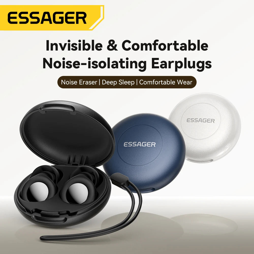 Silicone Ear Plugs Reusable Soft Noise Cancelling for Sleep Travel Work