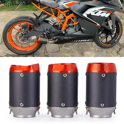 51mm Universal Motorcycle GP Exhaust Slip-On Carbon Fiber Muffler CNC