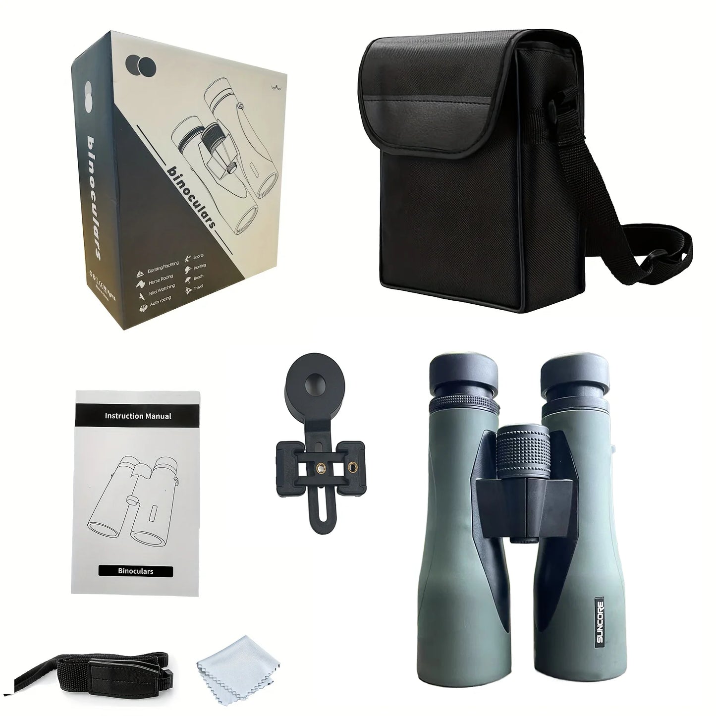 10x50 Caliber 23mm large eyepiece binoculars with magnification and definition, with for huting sporting， bird Wating
