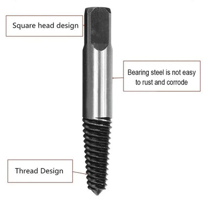 8Pcs Drill Bits Screw Extractor Remover Broken Damaged Easy Out Steel