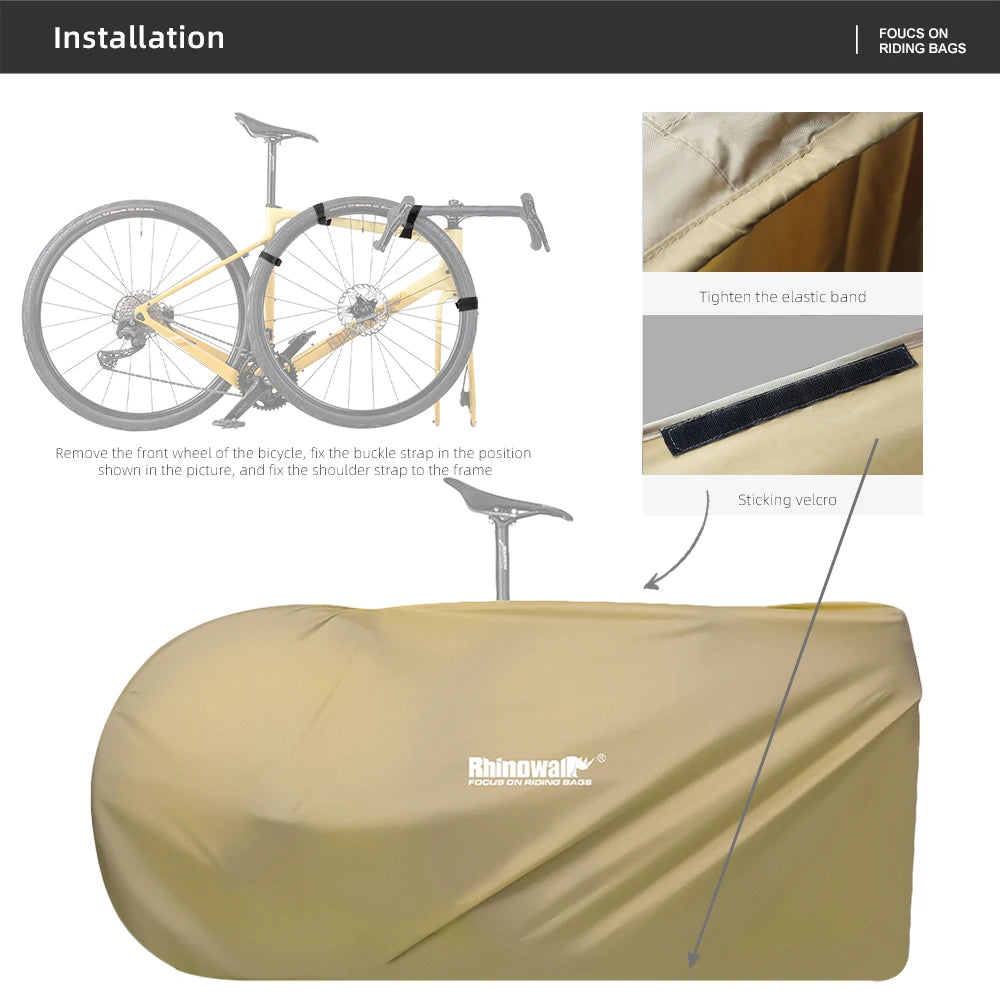 Portable Water-Resistant 700C Bike Storage Bag for Road and MTB Cycling Travel Transport