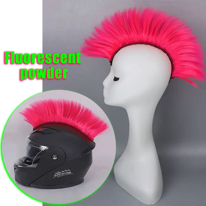 Helmet Wig Synthetic Cockscomb Decoration for Motocross Full Face Helmet