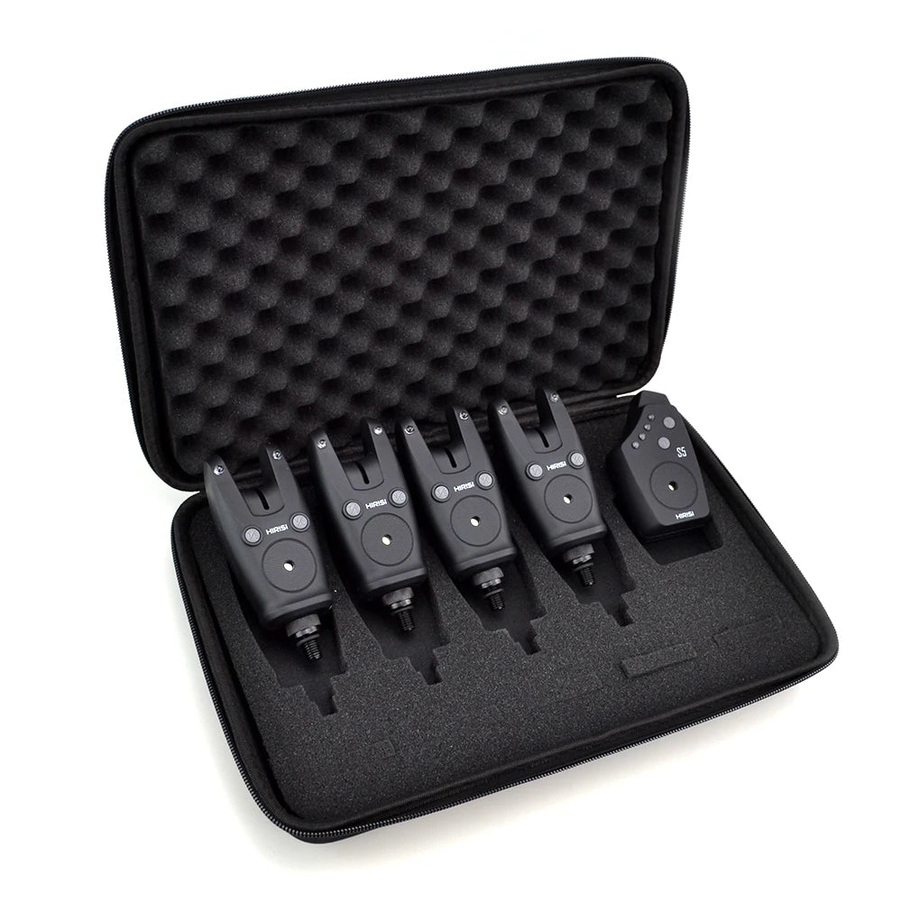 Hirisi Wireless Carp Fishing Alarm Set Waterproof, Fishing Bite Alarms Fishing Bite Indicator Fishing Accessories S5-EXPROTAS