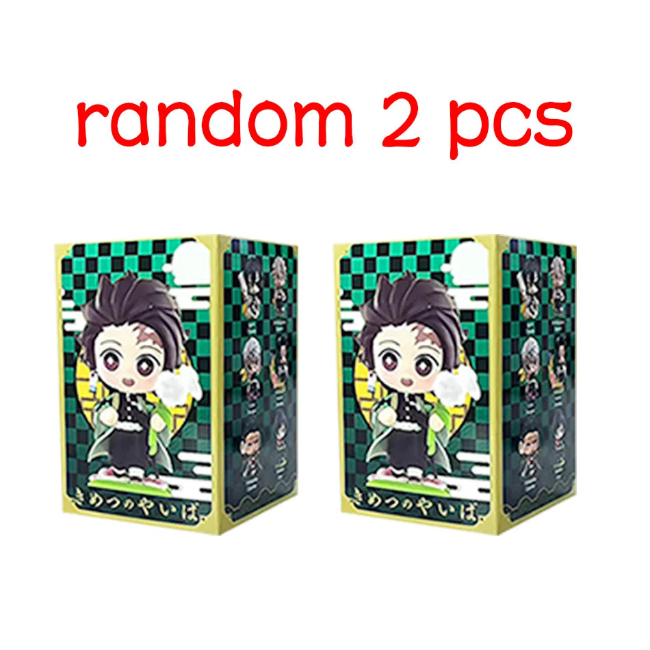 Demon Slayer Blind Box Figure Tanjiro Nezuko Anime PVC Collectible Toy