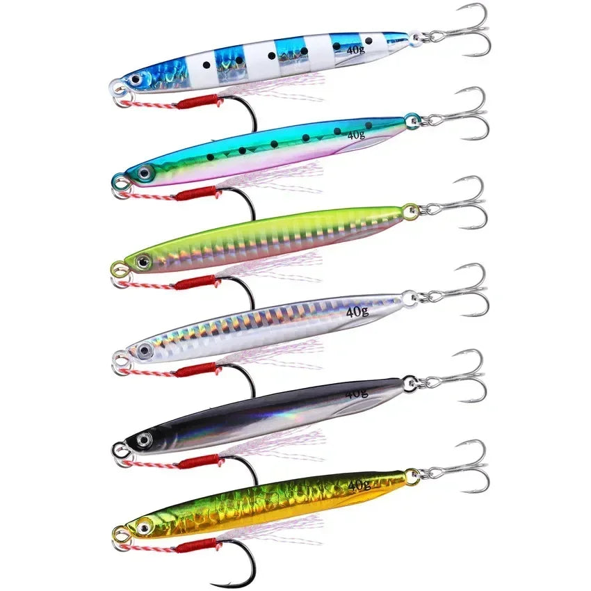 Artificial Bait Fishing 5pcs Metal Casting Sink 7G 10G 21G 30G 40G