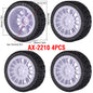 1/10 RC Wheels & Tires Set 12mm Hex On-Road Drift/Rally for Tamiya TT-02 Compatible Chassis