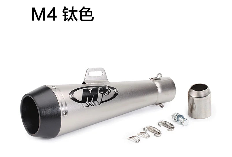 51MM Motorcycle Exhaust Pipe M4 Escape GP Moto Pot Muffler Slip on For Scooter Motocross Dirt Bike Moto 300cc 600cc 1000cc-EXPROTAS