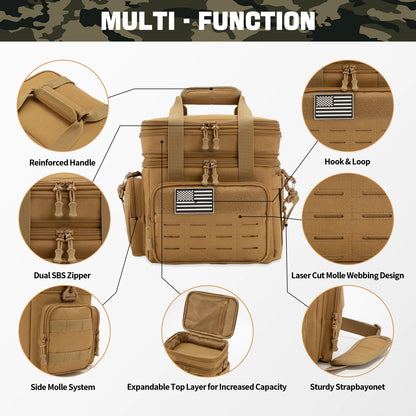 Insulated Cooler Bag 18L Tactical Lunch Box Leakproof Camping Work Men