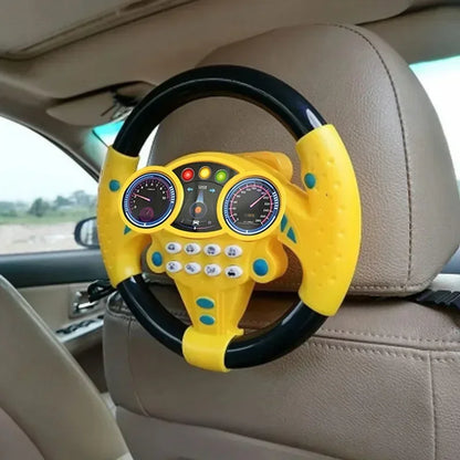 Infant Simulation Steering Wheel Toy with Lights & Sound for Stroller