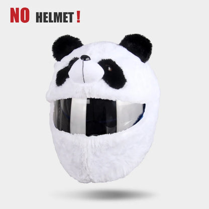 Protection Headgear Cover Plush Helmet for Motorcycle Full Face Cartoon
