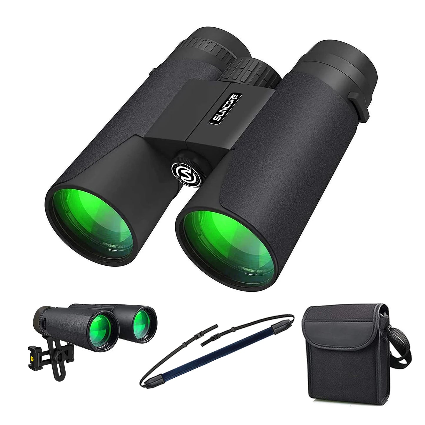 SUNCORE 12x42 Binoculars FMC Lens Bird Watching Hiking Travel Outdoor Optics
