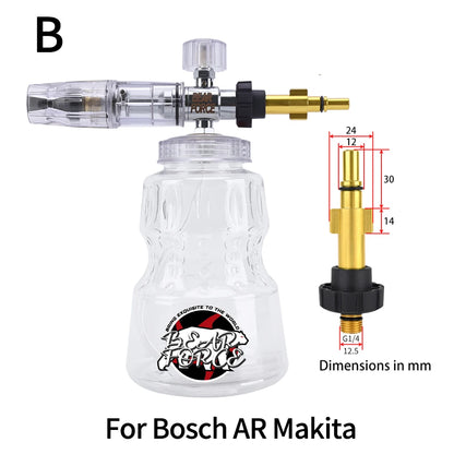 Pressure Washer Foam Lance | Snow Cannon Nozzle for Karcher AR Bosch Bort Jet