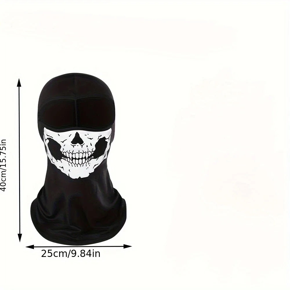 Motorcycle Balaclava Full Windproof Skull Face Mask Neck Warmer Ski