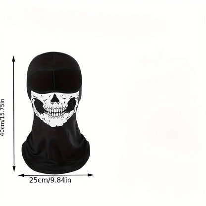 Motorcycle Balaclava Full Windproof Skull Face Mask Neck Warmer Ski