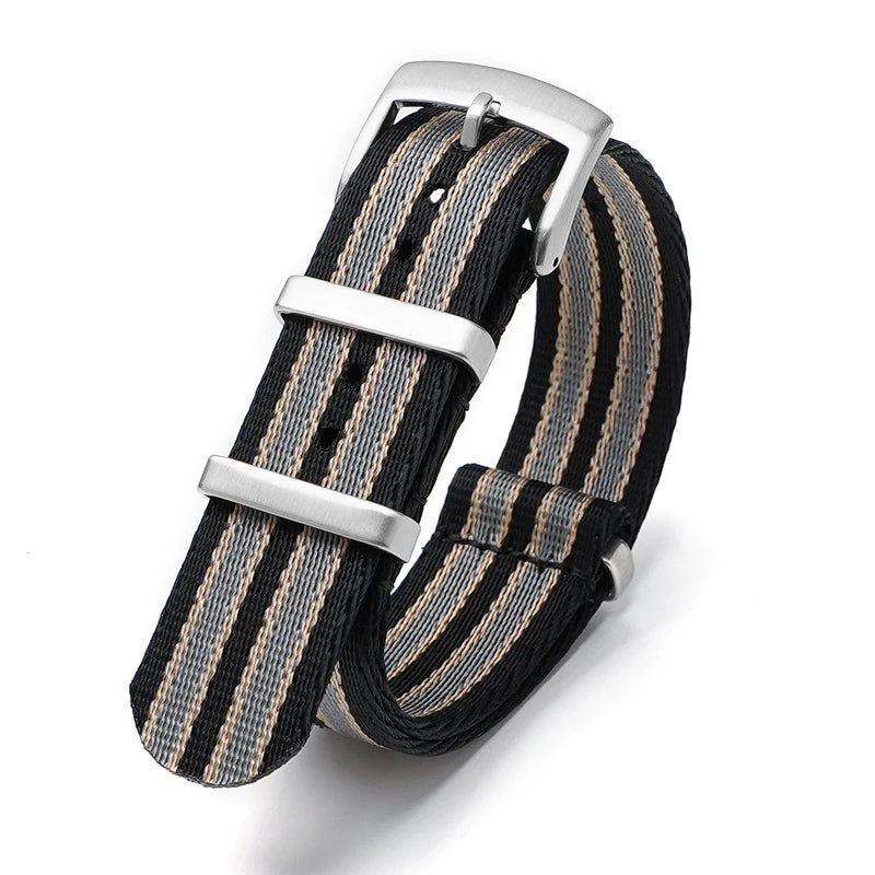 Nylon Watch Strap 24mm for Omega Seiko Mens Canvas Sport Band