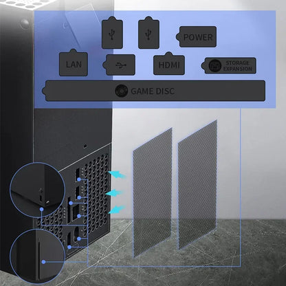 Aolion Dust Filter Cover For Xbox Series X Console Top Back Protector with Plugs