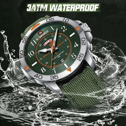 Top Brand NAVIFORCE Men's Watches Waterproof Luxury Business Casual Nylon Strap Quartz Wristwatch Luminous Relogio Masculino-EXPROTAS