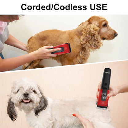 LED Low Noise Professional Pet Hair Clippers Electric Dog Trimmer Grooming