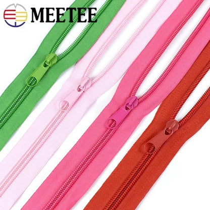 50/100/200Pcs 3#5# Zipper Slider For Nylon Zippers Bag Garment Zip Puller Backpack Pocket Zips Repair Kit DIY Sewing Accessories
