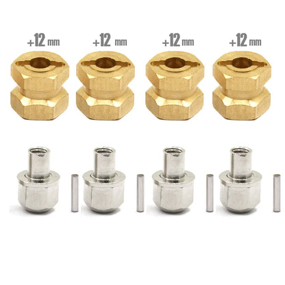 4pcs 12/15/17mm Wheel Hex Adapters for 1/10 RC Crawler TRX4 SCX10 D90 D110