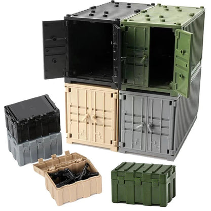 Decool Military Weapon Box Building Blocks Army Soldier WW2 MOC Bricks Kids Toy